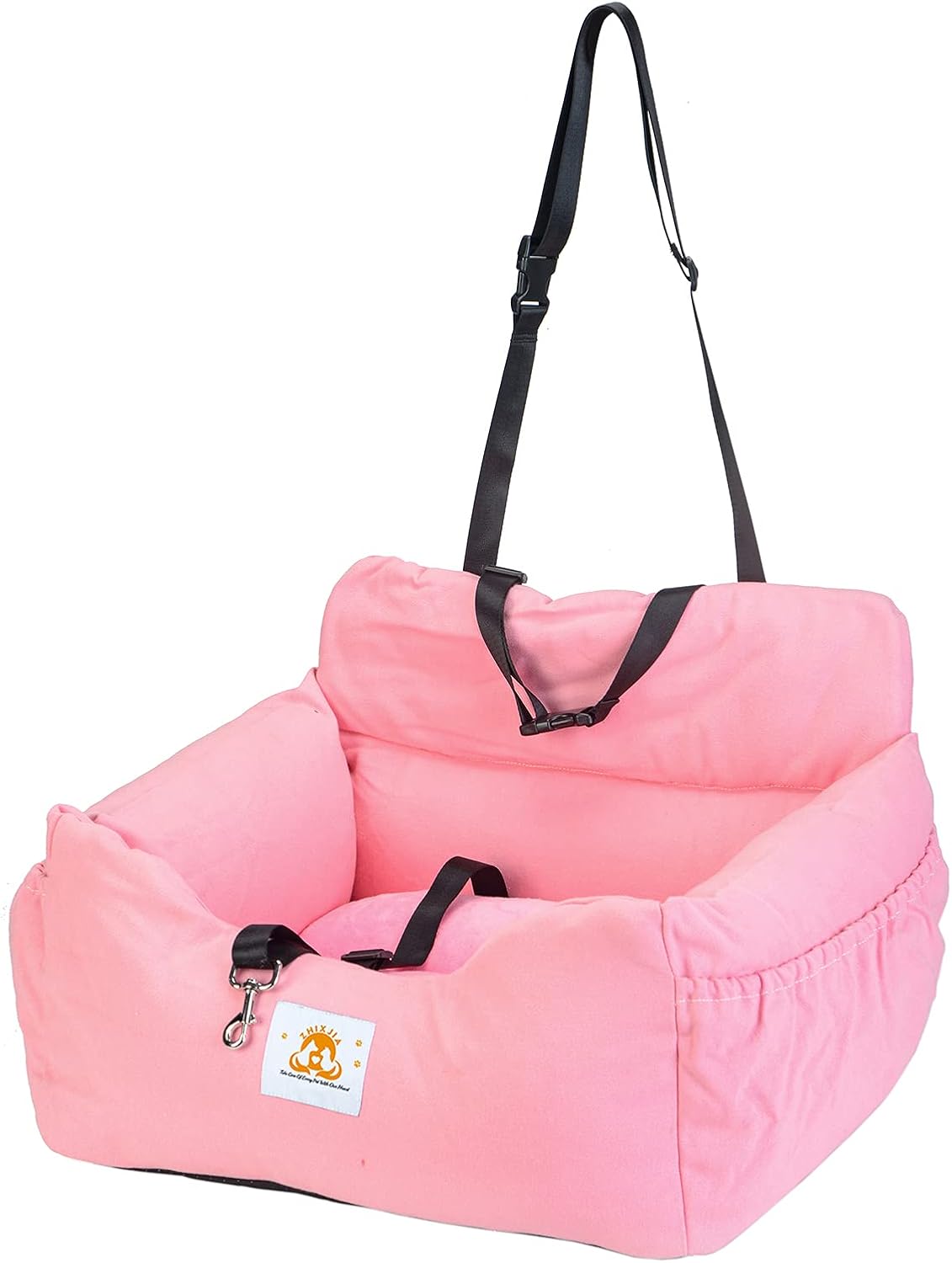 Dog Car Seat,Dog Car Seats for Small Dogs Travel Bed,Pet Booster Seat with Storage Pocket and Safety Leash,Detachable Washable Puppy Pet Car Seat for SUVs/Trucks Front Back