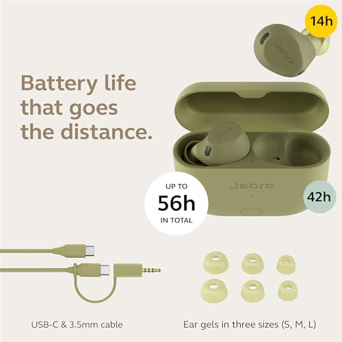 Jabra Elite 8 Active Gen 2 Bluetooth Wireless Earbuds with Dolby Audio Spatial Sound - Advanced Workout Waterproof Headphones with Noise Cancelling, Military Grade with Smart Case - Navy