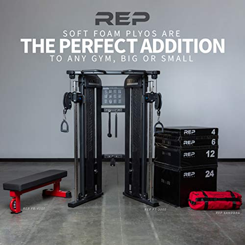 REP FITNESS Foam Soft Plyo Box for Plyometric Exercises and Conditioning - 24/20/12/6/4 Sizes – Safer Design