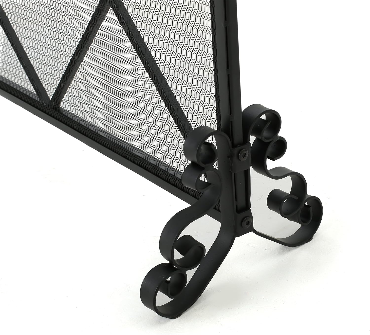 Christopher Knight Home Howell Single Panel Iron Fireplace Screen, Black