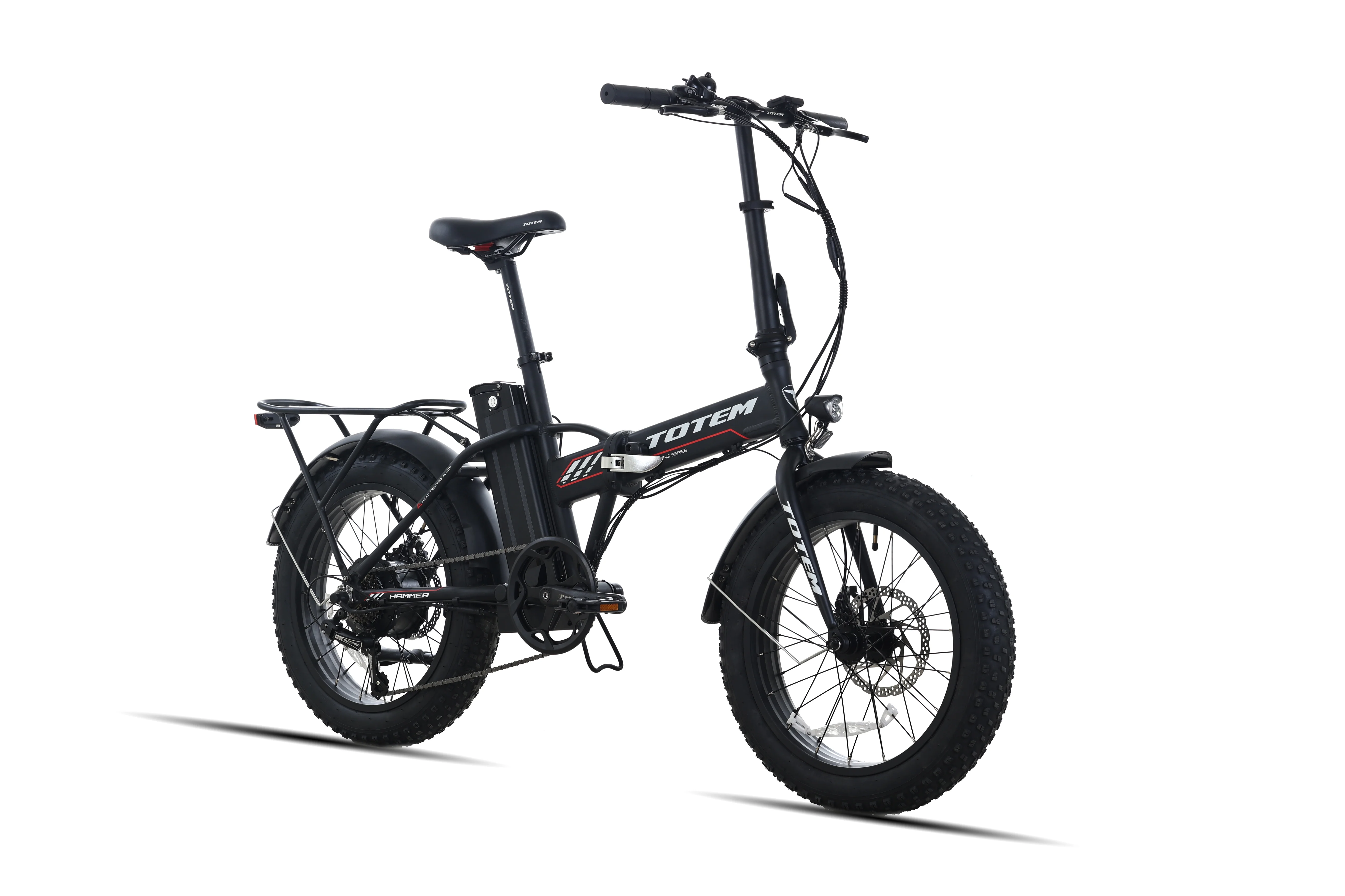 Ltmate Hammer Electric Bike for Adults, 20” x 4” Fat Tire Folding Ebike, 500W Powerful Motor Electric Folding Bike, 48V 10.4Ah Removable Battery, 7-Speed Gears,Black - Curated Treasures Market