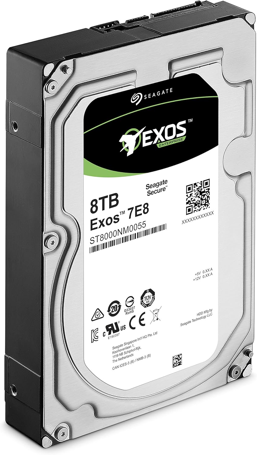 Seagate 8TB Enterprise Capacity 3.5 HDD 7200RPM SATA 6Gbps 256 MB Cache Internal Bare Drive (ST8000NM0055)
