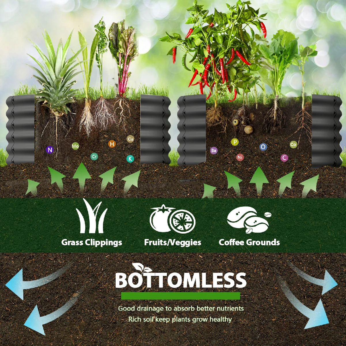 2 Pack-4Ft Round Galvanized Raised Garden Bed, 18” Tall Above Ground Modular Metal Planter Boxes Outdoor For Vegetables Flowers Herbs, Anti-Rust & Easy-Setup Quartz Grey - Curated Treasures Market
