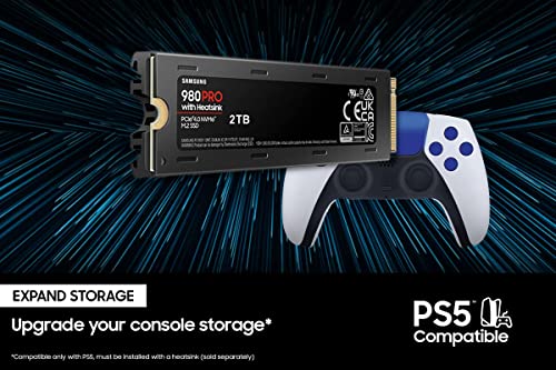 Samsung 980 PRO SSD 2TB PCIe NVMe Gen 4 Gaming M.2 Internal Solid State Drive Memory Card, Maximum Speed, Thermal Control MZ-V8P2T0B/AM