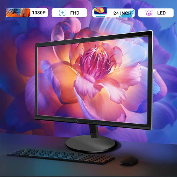 Dell RGB Gaming Desktop Computer PC, Intel Core i5, GeForce GT 1030 2GB GDDR5, 16GB RAM, 512GB SSD, 24 Inch HDMI Monitor, RGB Keyboard Mouse and Headset, WiFi, Windows 10 Pro (Renewed)