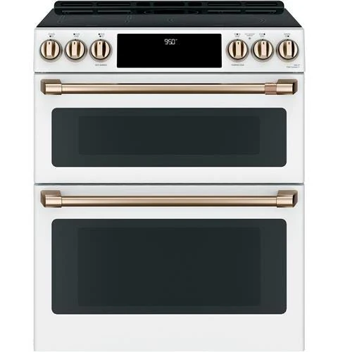 Café 30″ Slide-In Front Control Induction and Convection Double Oven Range CHS950P4MW2