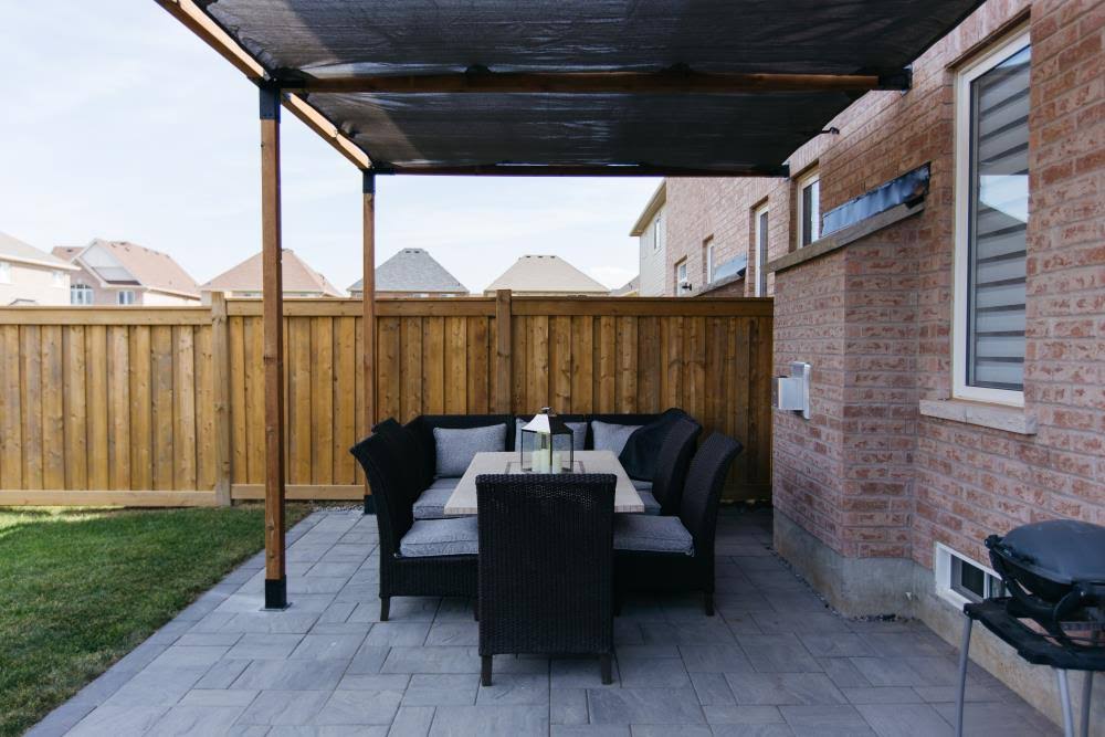 Toja Grid Pergola Hardware Kit 12-ft x 16-ft Double Wall Mount Pergola Kit with 2 Shade Sail | DS1216GR13