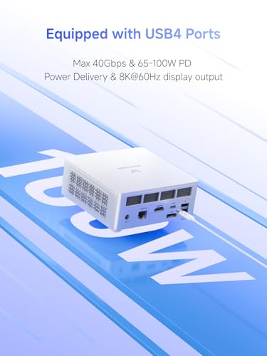 MINISFORUM UM880 Plus Mini PC AMD Ryzen 7 8845HS(8C/16T, up to 5.1GHz), 32GB DDR5 1TB PCIe4.0 SSD, HDMI+DP+USB4 Triple Outputs, OCuLink Port, 2.5G LAN, 5x USB Port, Radeon 780M Graphics Micro Computer