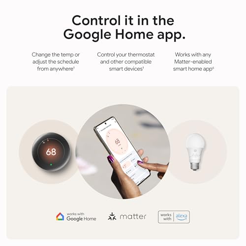 Google Nest Learning Thermostat (4th Gen) with Nest Temperature Sensor (2nd Gen) - Energy Saving Smart Thermostat with Adaptive Eco - Works with Alexa and Google Home App - Polished Silver