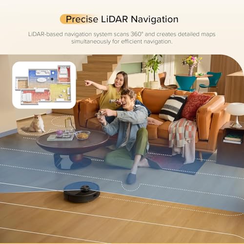 roborock Q5 Max+ Robot Vacuum with Self-Empty Dock, Upgraded from Q5+, 5500 Pa Suction, DuoRoller Brush, Hands-Free Cleaning for up to 7 Weeks, PreciSense LiDAR Navigation, App & Voice Control
