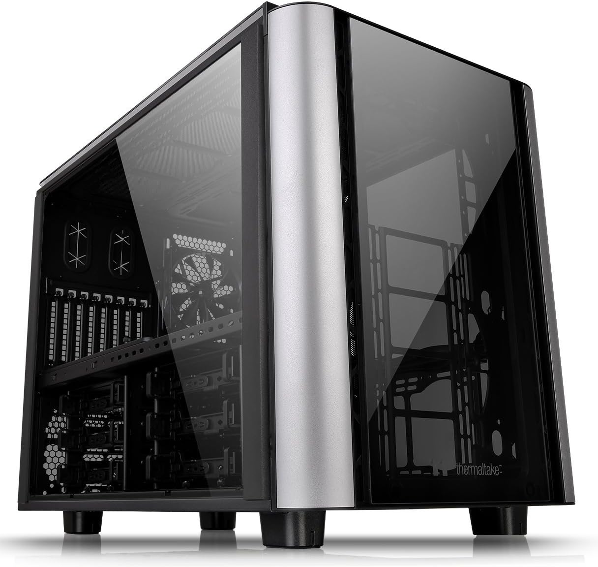 Thermaltake Level 20 MT Motherboard Sync ARGB ATX Mid Tower Gaming Computer Case with 3 120mm ARGB 5V Motherboard Sync RGB Fans +1 120mm Rear Fan Pre-Installed CA-1M7-00M1WN-00, Black
