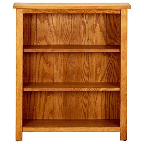 Multifunctional Bookcase Bedroom bookcase3-Tier Bookcase 27.6"x8.9"x32.3" Solid Oak WoodSuitable for Bedroom Living Room