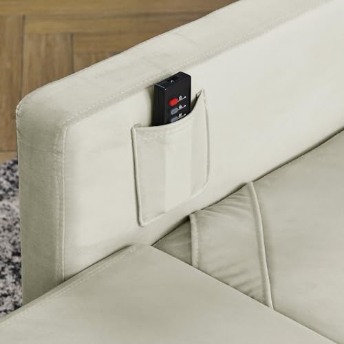 Recliner Chair, Convertible Sleeper Chair, Sofa Bed Chair 2-in-1, Convertible Chair for Living Room, Bedroom, Office, Ottoman Bed for Small Space with One Pillow (Beige)