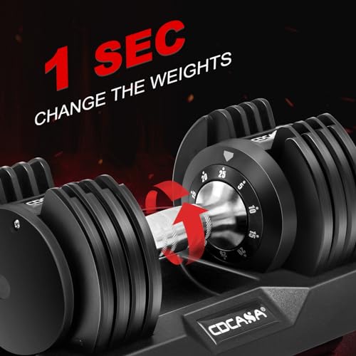 Adjustable Dumbbell Set, 25lb/55lb Free Weight Set Pair Fast Adjust Dumbbell Weight for Exercises,Dumbbells for Men and Women Home Gym Workout Equipment