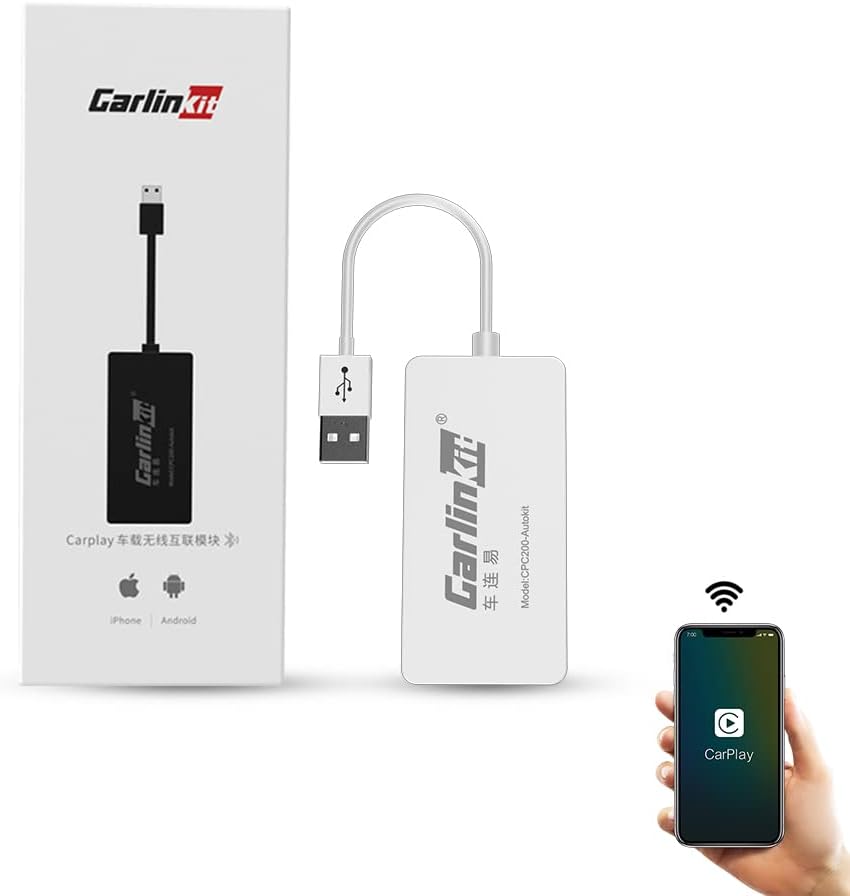 Wireless CarPlay Adapter Android Auto USB Dongle for Aftermarket Car Radio with Android System 4.4.2 or Above(Install Autokit app in Android Car Radio) Pack of 2