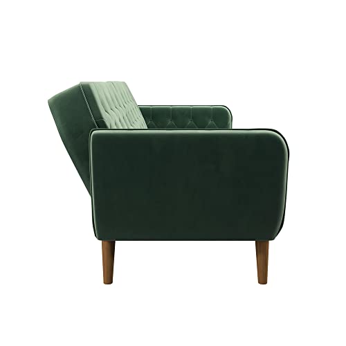 Novogratz Tallulah Memory Foam Futon, Convertible Couch, Camel Faux Leather