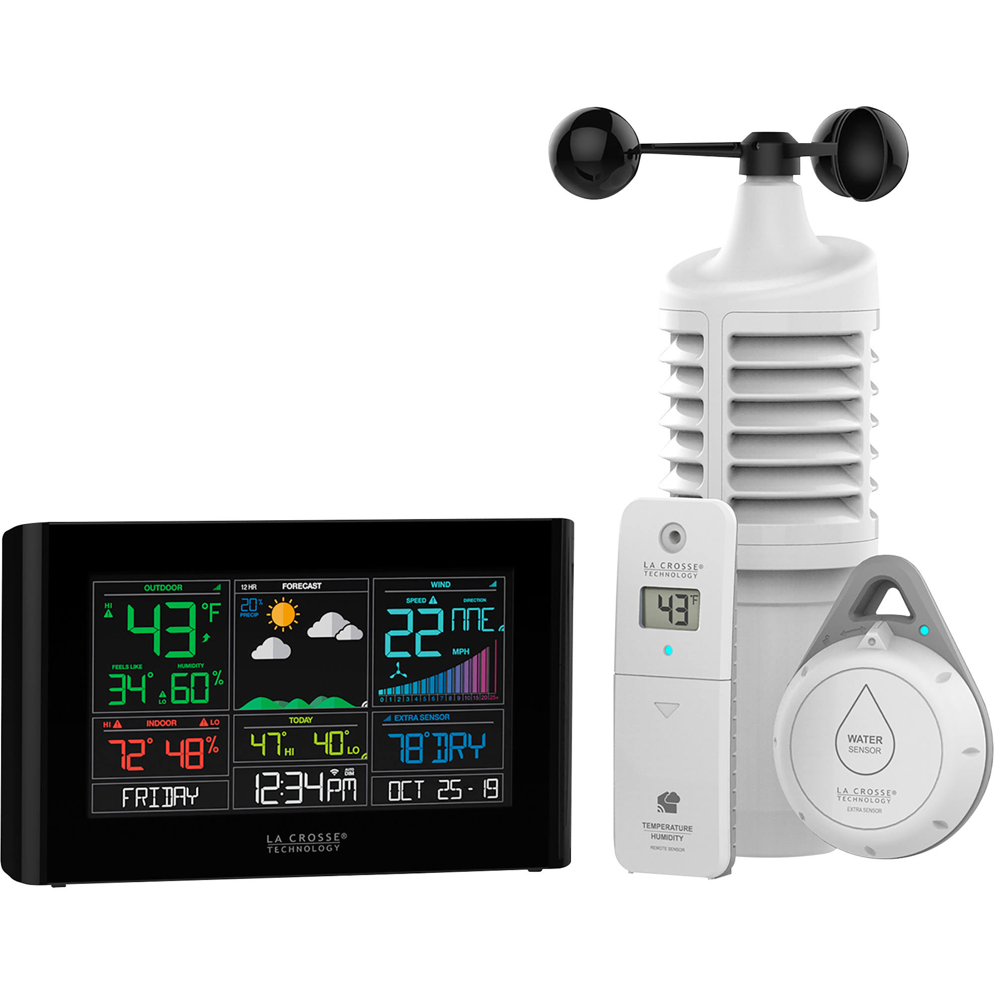 La Crosse Wi-Fi Wind u0026 Weather Station with AccuWeather Forecast