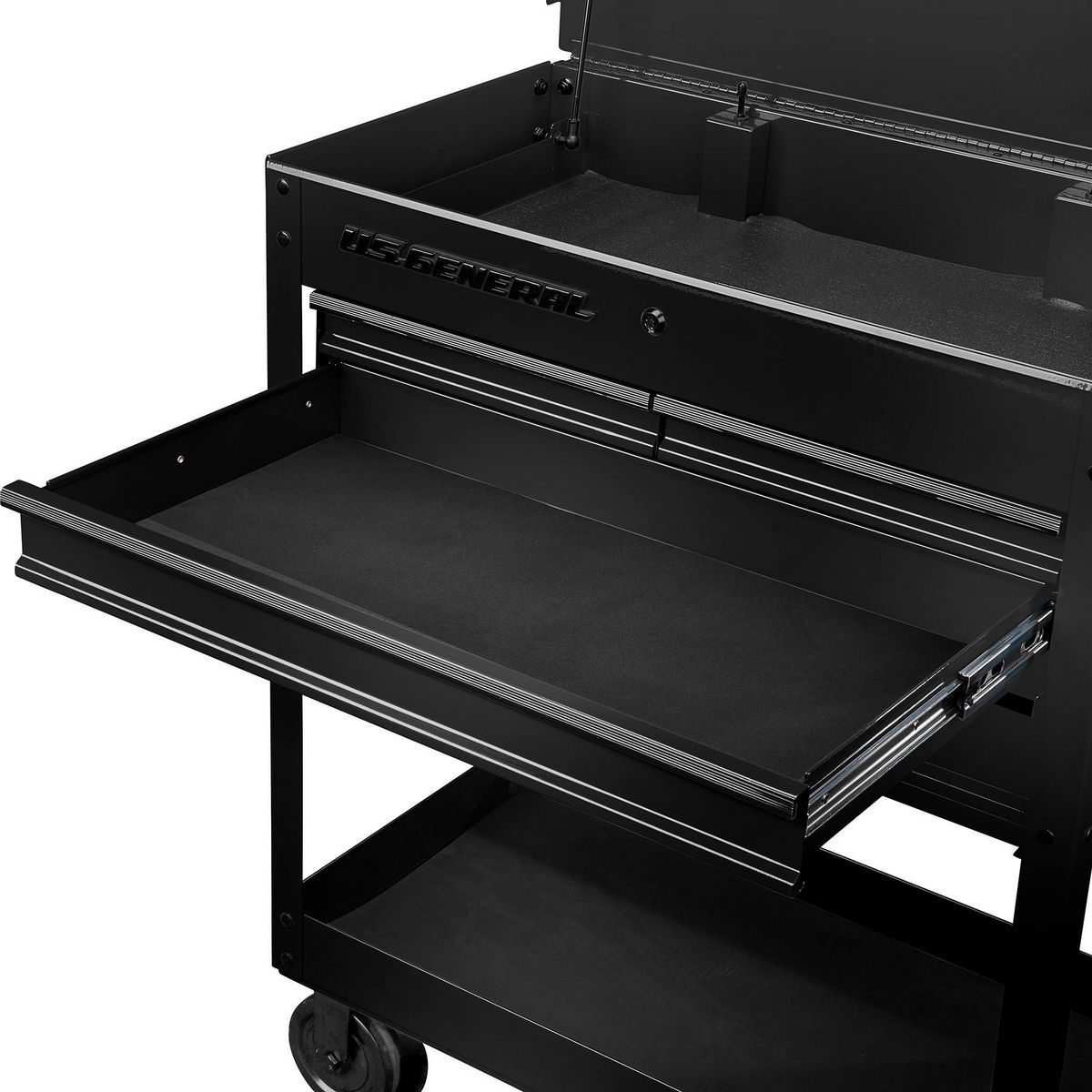 U.S. GENERAL 30 in., 4-Drawer Tech Cart, Red