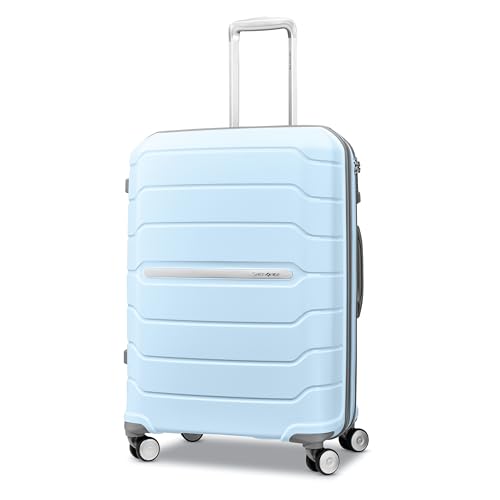 Samsonite Freeform 21-Inch Hardside Carry-On Luggage - Hardshell Carry-On Suitcase - TSA, Airline-Approved - Expandable Hard Shell, Smooth Rolling Spinner Wheels for Lightweight Travel - Navy