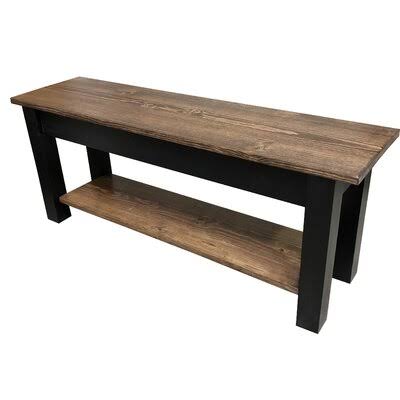 Mccardle Bench with Shelf Gracie Oaks Size: 17x22 H x 72x22 W x 12x22 D