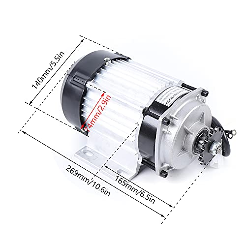 Electric Brushless Motor Kit, 48V Electric Bicycle Trike Conversion Kit with 30A Speed Controller and Throttle Grip Kit for Go Karts E-Bike Electric Throttle Motorcycle Scooter