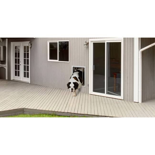 PlexiDor Performance Pet Door Large Wall Mount White