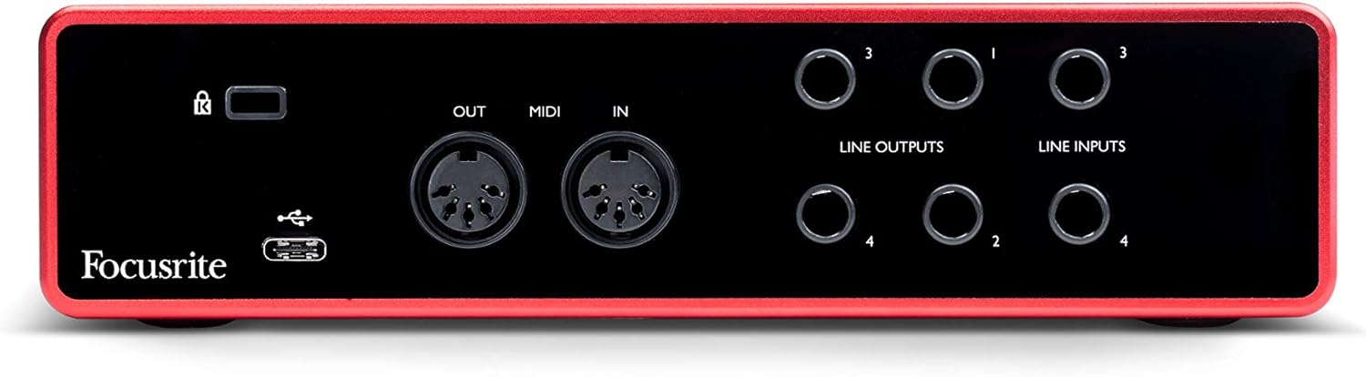 Focusrite Scarlett 4i4 4x4 USB Audio Interface Full Studio Bundle with Creative Music Production Software Kit