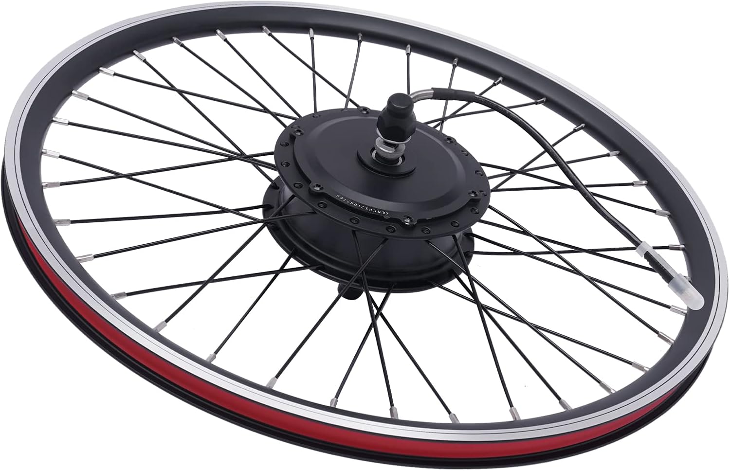 24 "Bike Modification Kit, 36V 500W Front Wheel Bike Brushless Gear Motor Conversion Kit, 5-Speed Adjustable，Dual Mode Controller, Display, for Assembling and Modifying The Front Wheels of The Bike