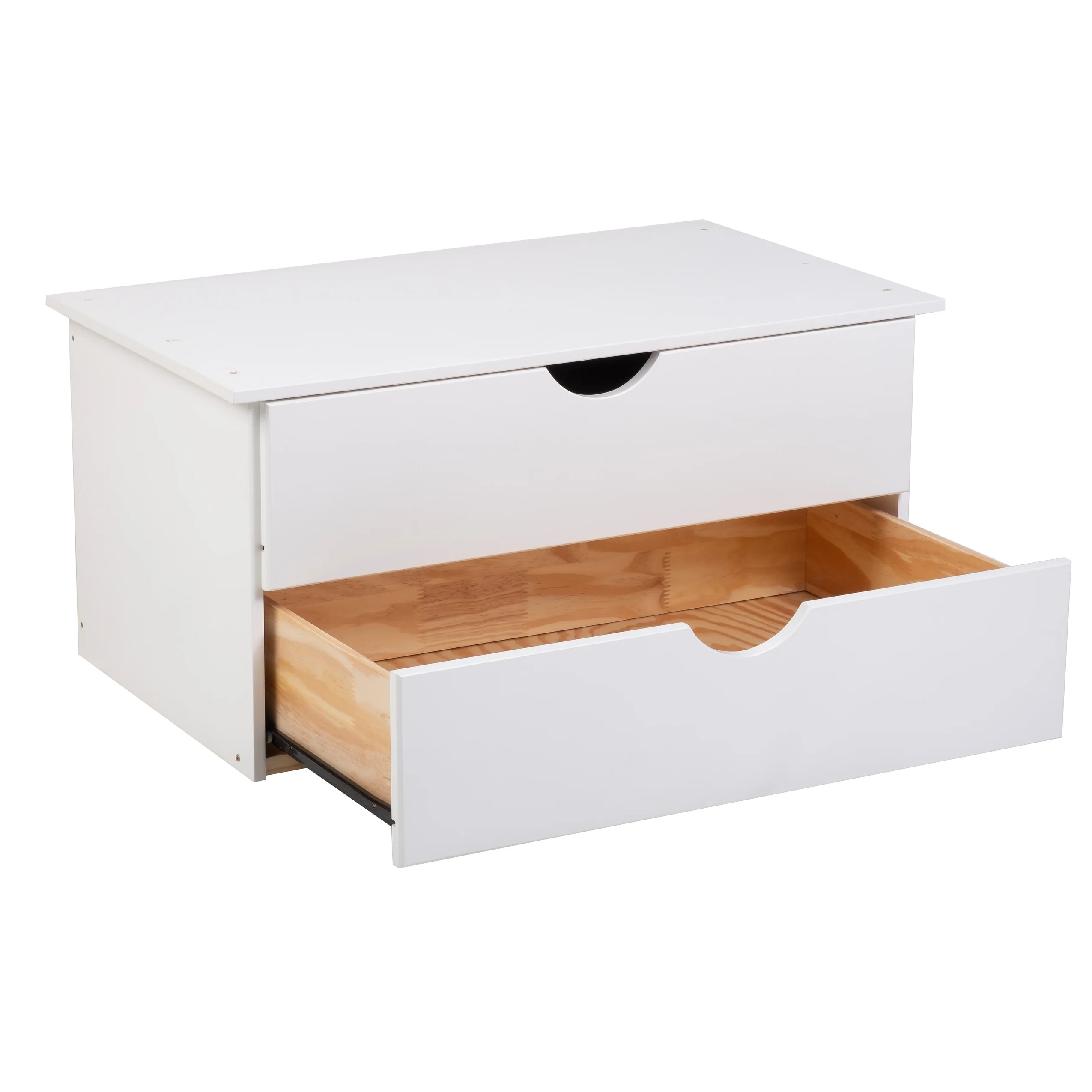 Palace Imports, Inc. 100% Solid Wood 2-Drawer Internal Chest for Cosmo 4-Door Wardrobe Grey