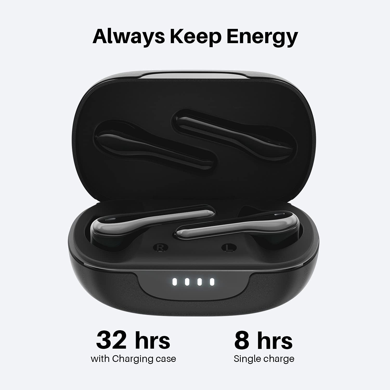 Wireless Earbuds, Tribit Bluetooth 5.2 Earbuds Qualcomm QCC3040, 4Mics CVC 8.0 Call Noise Canceling Crystal-Clear Calls Comfortable Earbuds 32H Playtime Wireless Bluetooth Headphones, FlyBuds C2 Pack of 2
