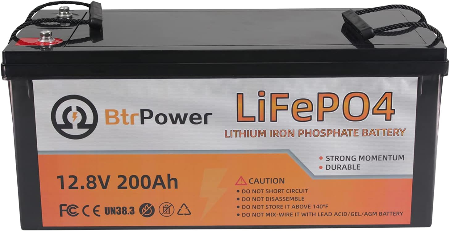 12V 100Ah Deep Cycle LiFePO4 Battery lithium batteries with Built-in 100AH BMS and 7000+ Cycles,1280W Power Perfect for RV, Solar, Marine,Home Storage Off-Grid Applications (12v 100ah)