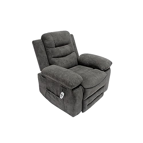 AC Pacific Hank Contemporary Power Recliner Adults, Lift Chair for Up to 661 Lbs Weight Capacity, Includes Quiet Rail System for Smooth Transitions and Versatile Comfort, Gray