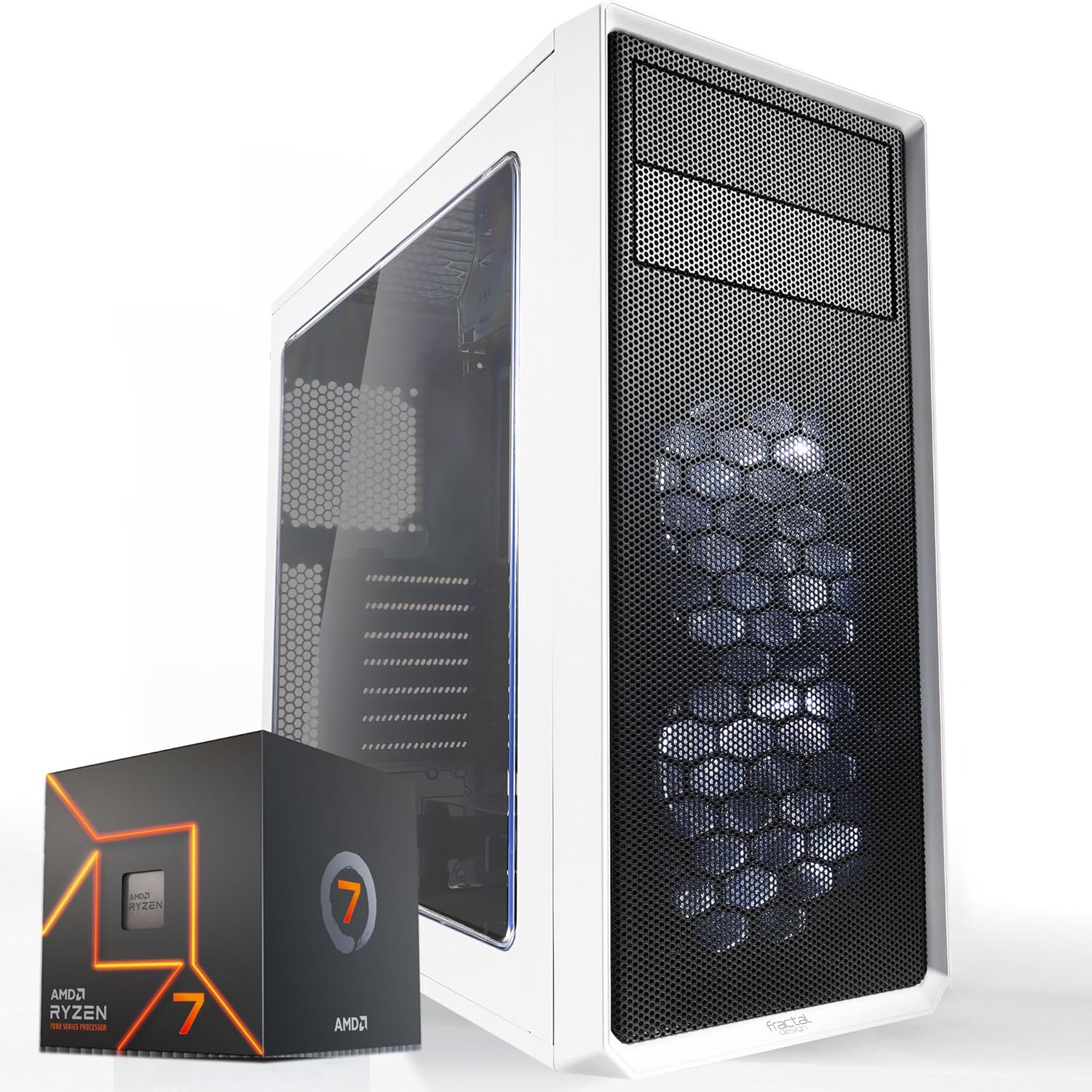 CPU Solutions Express Video Editing PC, CEV-8446-87FB -Ultra HD, 4K Video Editing Workstation - Ryzen 7 8700F, 5.0GHz 8-Core, 64GB RAM, 2000GB SSD, Quadro RTX A2000, Windows 11 Pro