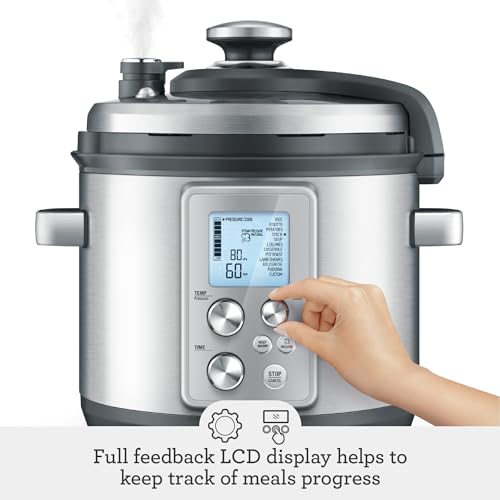 Breville Pro Slow Cooker Slow Cooker, Brushed Stainless Steel Stainless Steel 1100 Watts Digital Round slow cooker