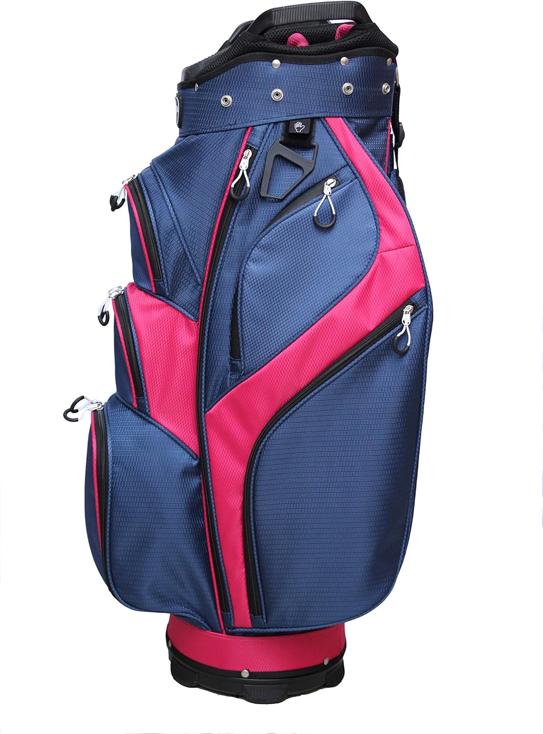 Majek Premium Ladies Navy Blue Pink Golf Bag 9.5 inch 14-Way Friendly Separator Top with Putter Sleeve