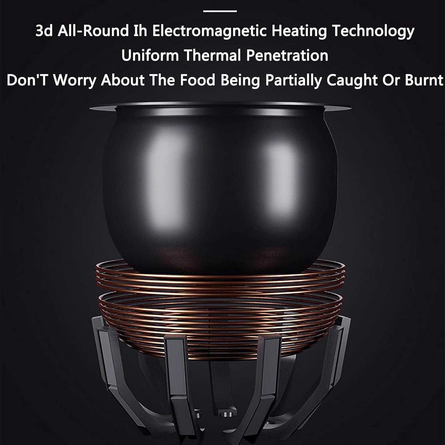Automatic Cooking Machine,Automatic Stir Fry Robot,6LTouch Panel Cooker Robot, with 360° Rotating and 3D All-round Heating Anti-Paste,Perfect for Christmas & New Year Parties