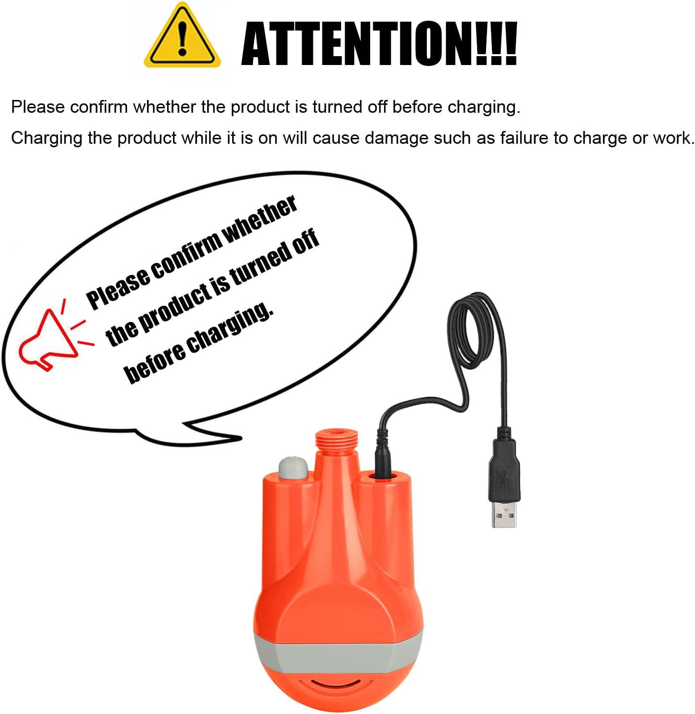WADEO Portable Shower Camping Shower Outdoor Camp Shower Pump, Electric Rechargeable Portable Camping Shower, Powered by Rechargeable Battery for Camping, Hiking, Traveling