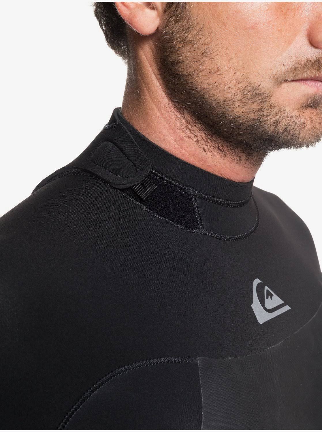 Quiksilver Syncro 4/3 Back Zip Wetsuit - Black/Silver - S