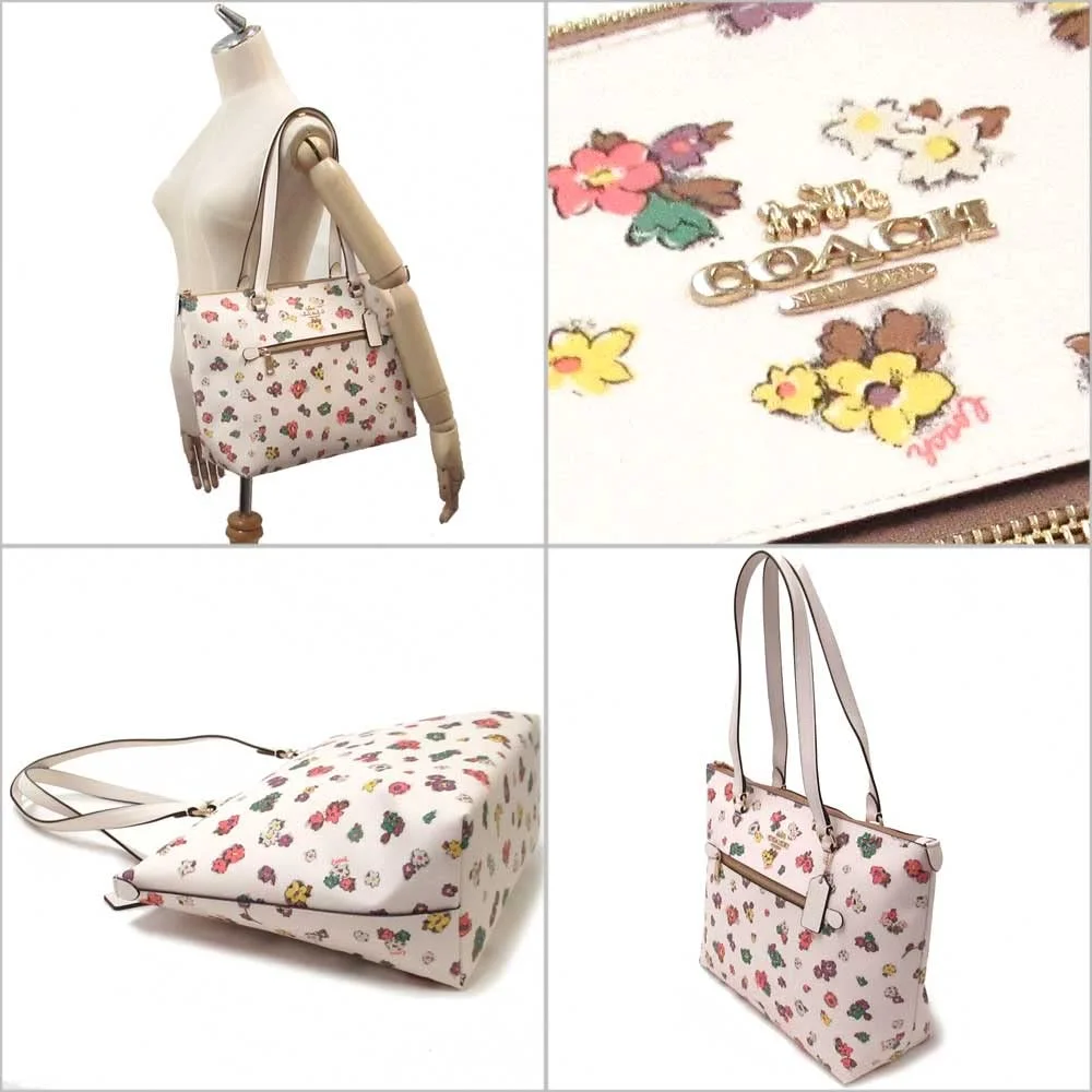 Coach Women's Gallery Tote (Coated Canvas - Spaced Floral Field Print - Chalk Multi)