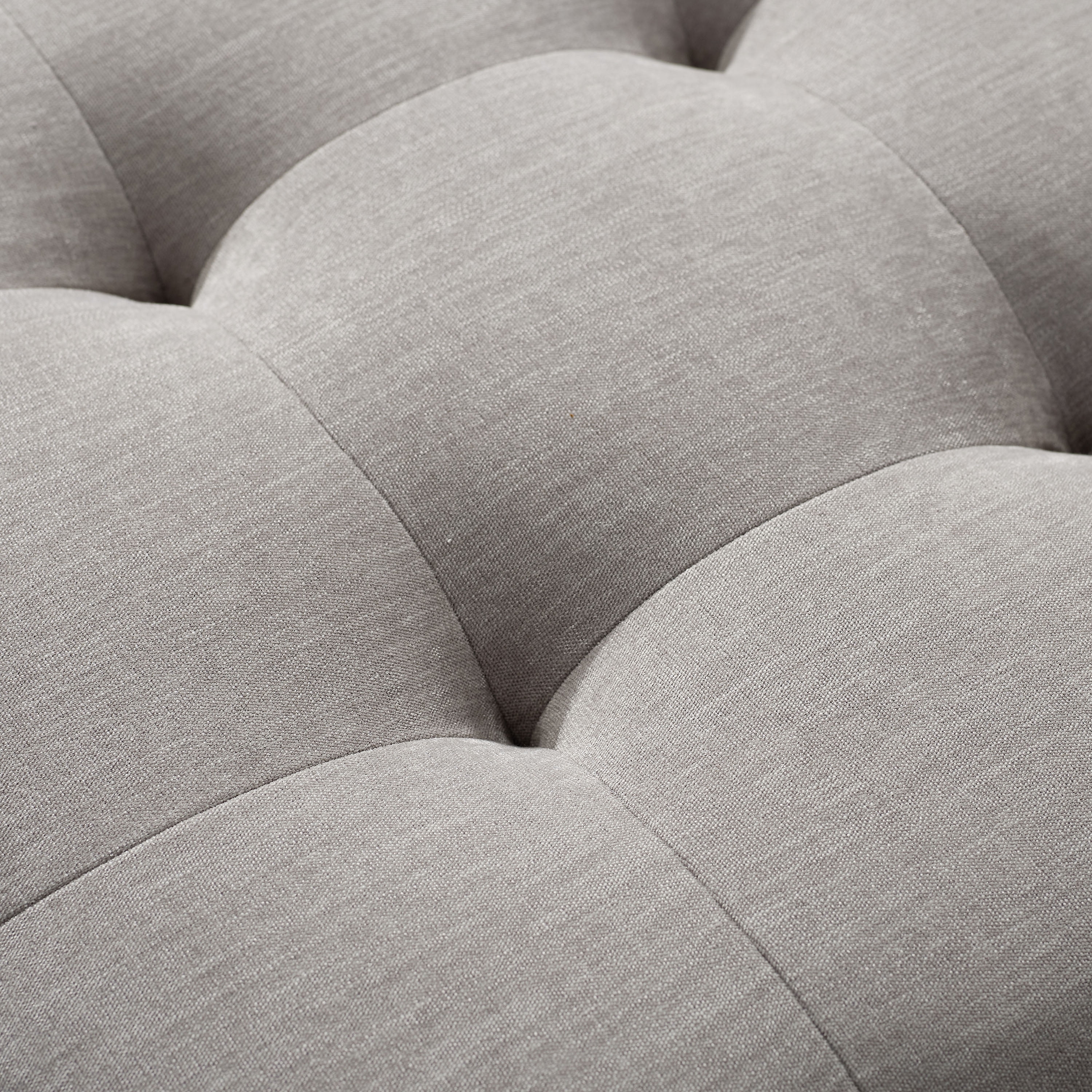 Art Leon Sectional Sofa Fabric Upholstered Button Tufted Beige