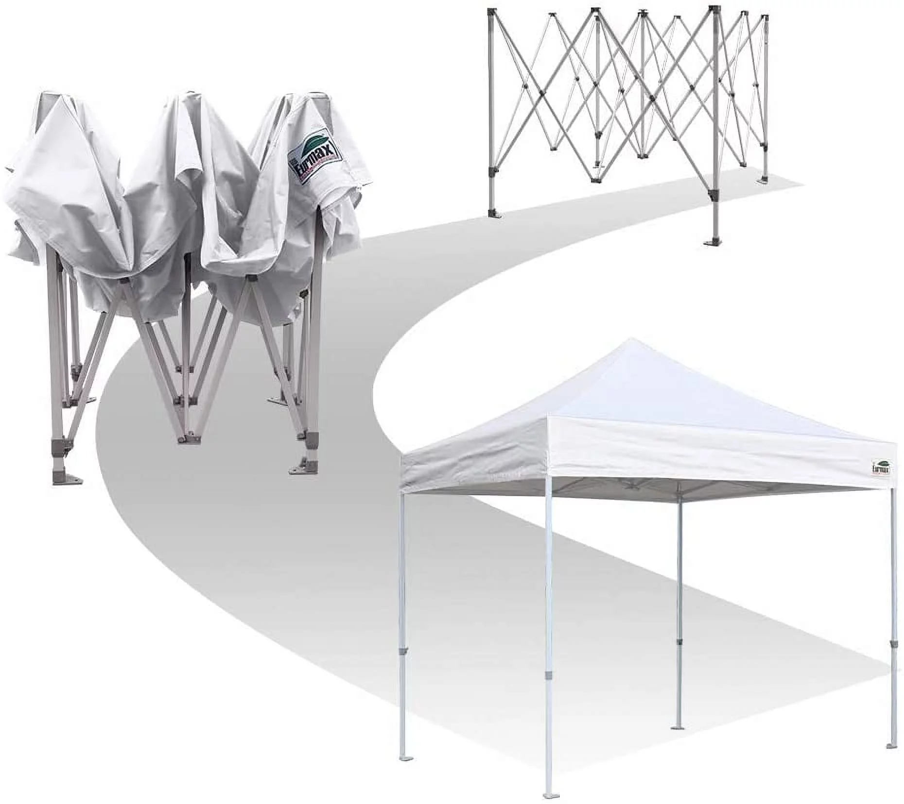 Eurmax Premium 10x10 Ft Ez Pop up Canopy Tent with Removable Sidewalls Bonus Wheeled Bag (Purple)