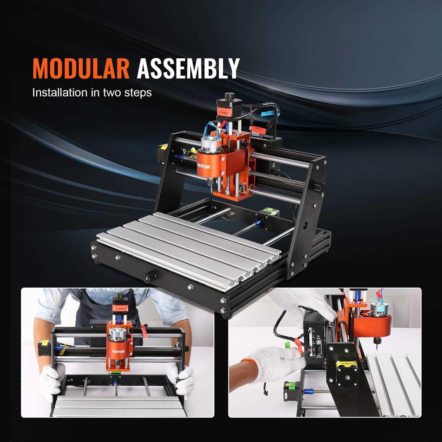 VEVOR CNC Router Machine 60W 3 Axis GRBL Control Wood Engraving Carving Milling Machine Kit - Shop Hardware Tools Online Store