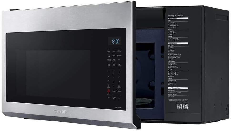 SAMSUNG MC17T8000CS 1.7 cu ft. Smart Over-the-Range Microwave with Convection & Slim Fry(TM) in Stainless Steel