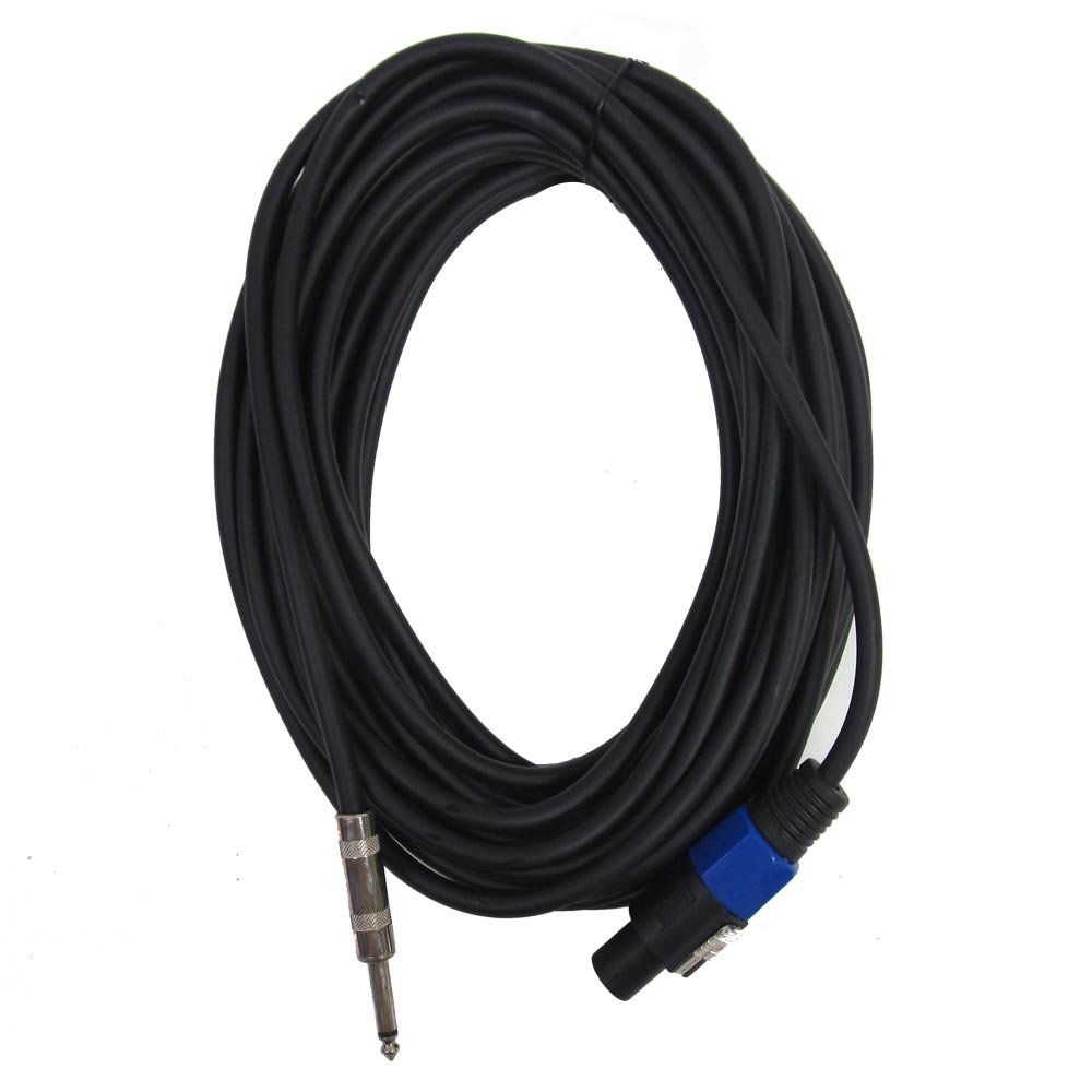 Seismic Audio - SASPT14-25 (2 Pack) - 25 Foot Speakon to 1/4 PA DJ Speaker Cable - 2 Conductor - 14 Guage Pack of 2