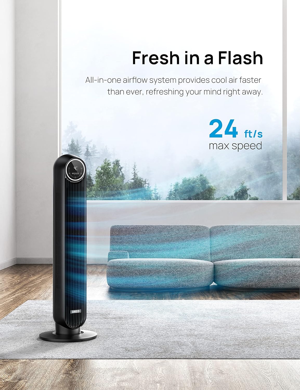 Dreo Smart Tower Fan Bundle with Remote and Voice Control