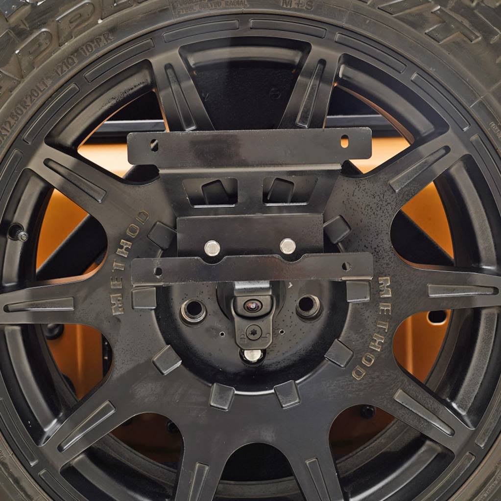 EAG Rear Spare Tire License Plate Relocation Bracket Fit for 2007-2018 Wrangler JK