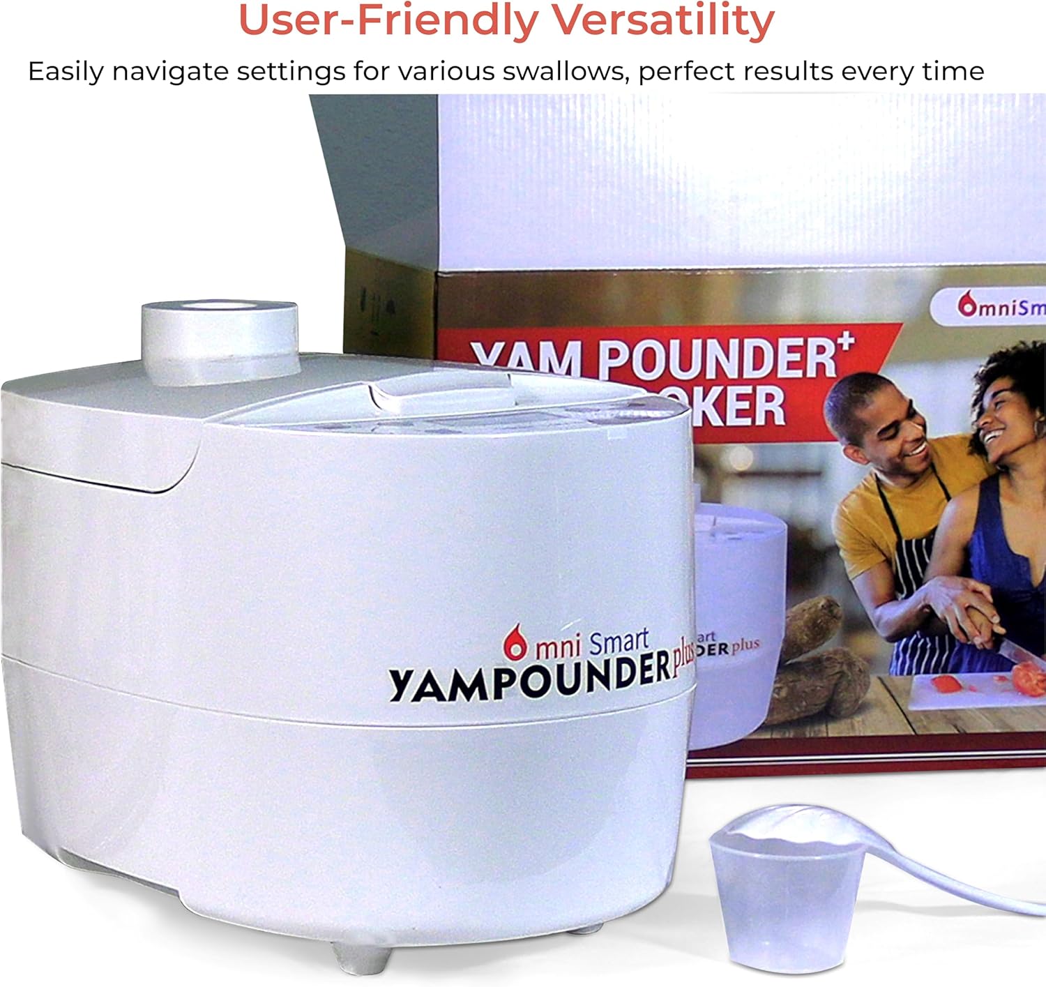 COOK AND POUND YAMPOUNDER Fufu Machine, 3L 700W Electric African Food Cooker to Make Pounded Yam, Poundoo Yam, Plantians, Cocoyams, Amala & Garri