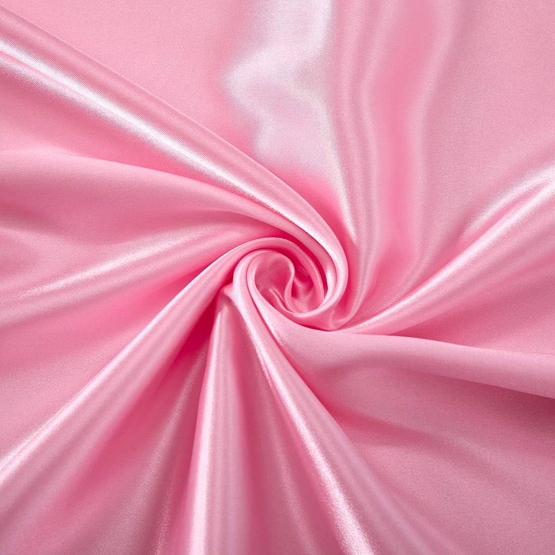 KBC linen 12 - 16 Extra Deep Pocket Fitted Sheet for High Mattress -Luxury Super Soft Silky Satin Fitted/Bottom Sheet - Wrinkle Free Bed Sheet - Easy Care - (Queen, Hot Pink)