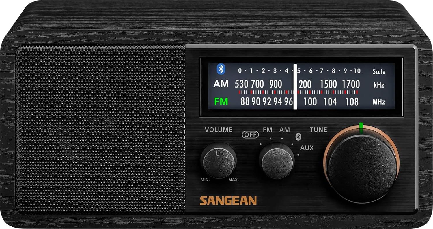 Sangean SG-118 Retro AM/FM Bluetooth Wooden Cabinet Radio
