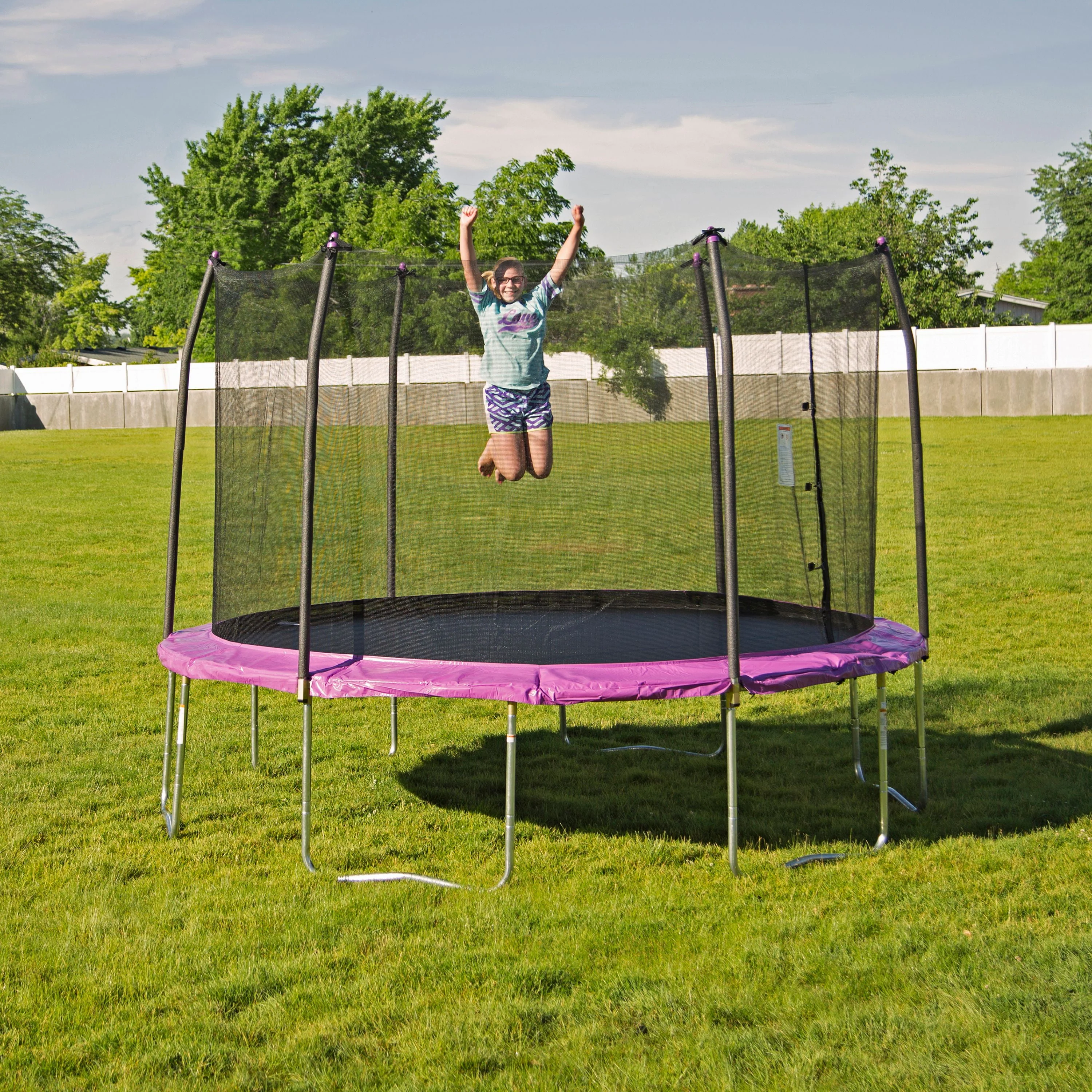 Skywalker Trampolines 12' Trampoline, with Safety Enclosure, Blue